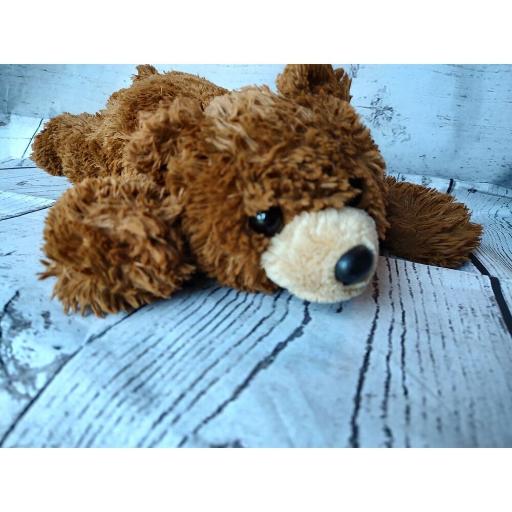TY classic brown bear laying down stuffed animal plush 2007